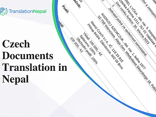 Czech Documents Translation in Nepal &ndash; Certified & Legalized Services