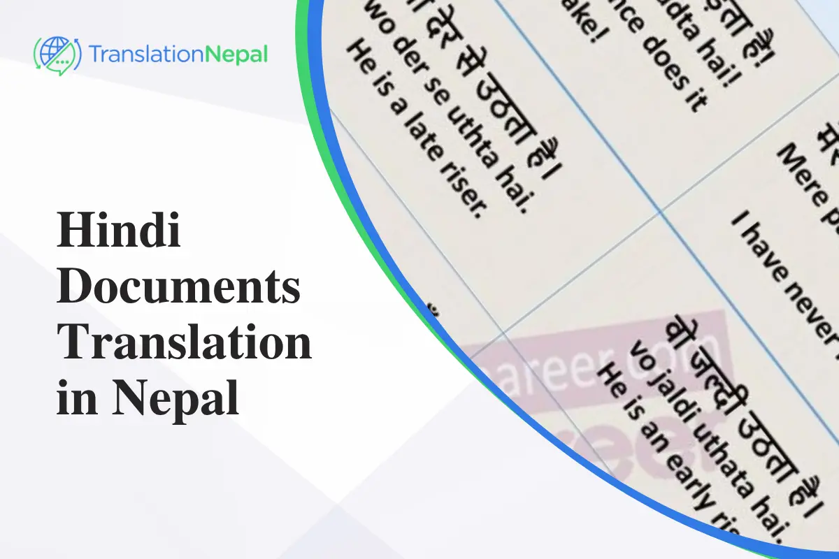Hindi Documents Translation in Nepal – Certified & Legalized Services